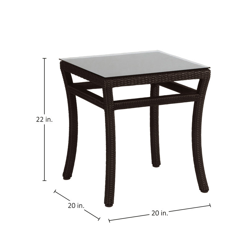 Club Outdoor Side Table, Skye Black Walnut