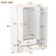 Armoire à miroir 3 portes avec tablettes-1572871397