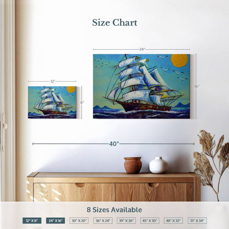 Mehar Sun And Galleon Ship, 16" H x 24" W