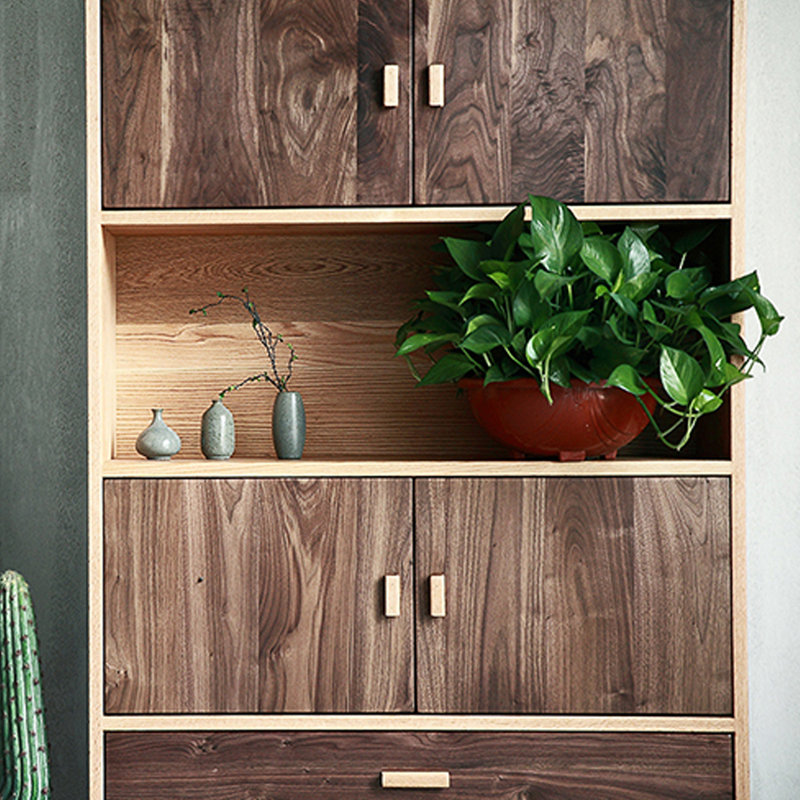 Italian style solid wood light luxury bookcase
