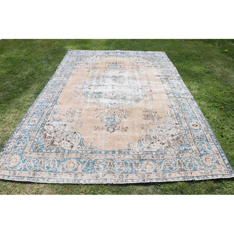 Tapis turc Oushak antique surdimensionné en laine bronze délavé idéal pour la décoration de chambre à coucher