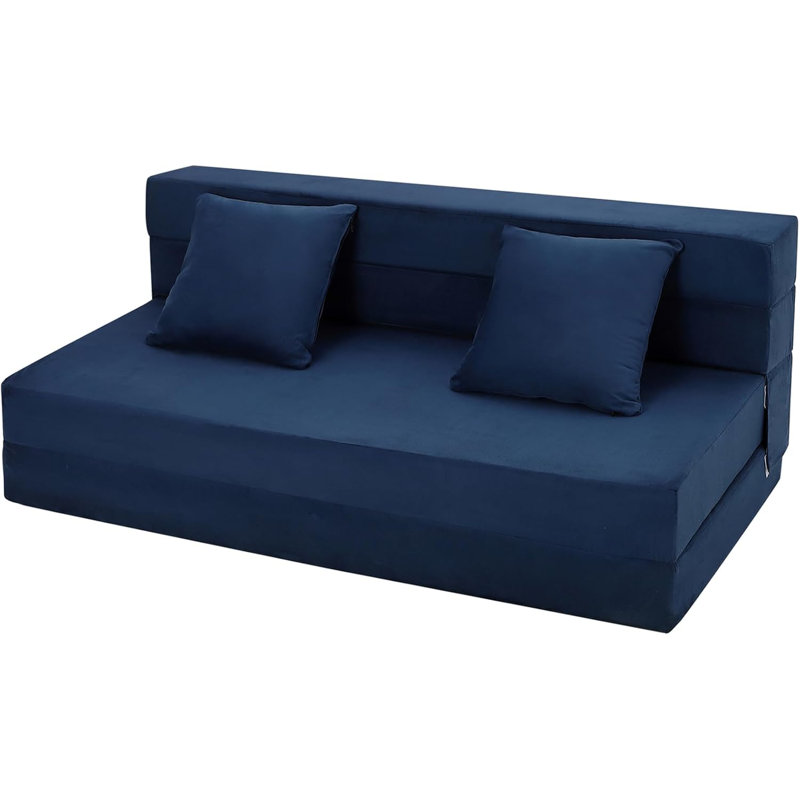 Canapé-lit pliant Boneless, Rembourrage en mousse bleue