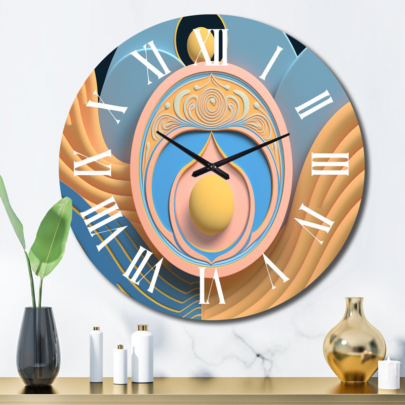 Horloge murale en métal, Grand