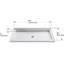 Base de douche en fonte Purist® l 48 po x P 36 po-1720660