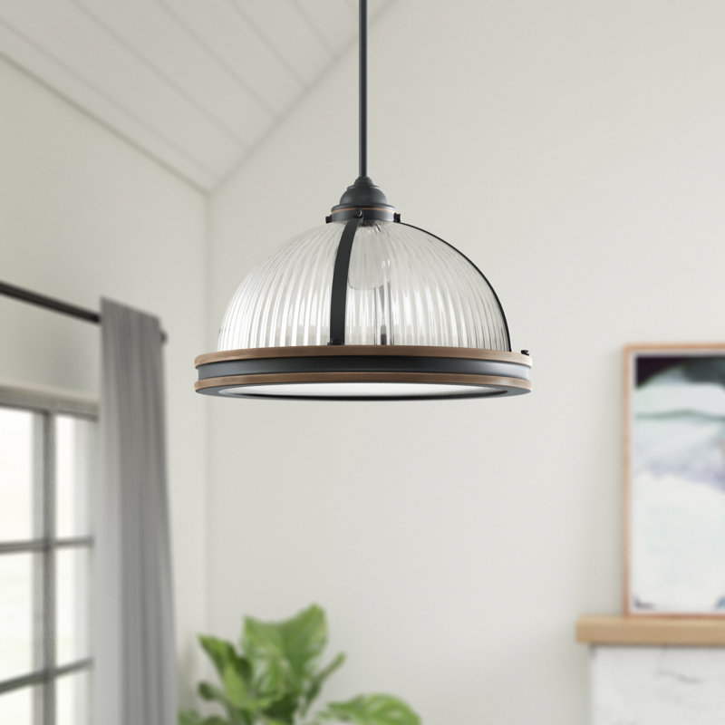Luminaire suspendu en forme de dôme à 3 lumières Ainsley, Bronze automnal, Moyenne A-19 de 75 W