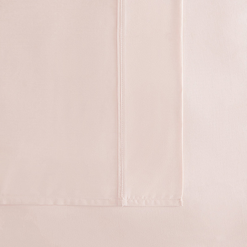 Blush Pink Full Cotton Sateen Sheet Set with Pillowcases