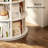 Corner Shelf, Solid Wood Rotating Bookshelf Tower with Wheels-137800320