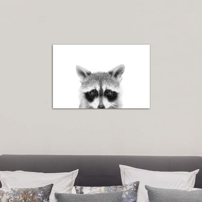 Peeking Raccoon by Sisi & Seb - Wrapped Canvas Print