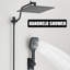 Pomme de douche noire à haute pression 8 po avec bras d'extension 12 po-120653346