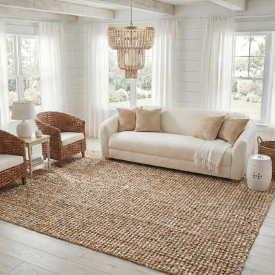 Alda Handmade Handwoven Jute/Sisal Natural/Ivory Rug