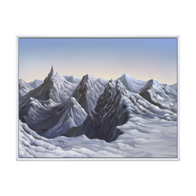 «White Winter Snow Mountain», peinture sur toile
