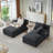 69 Inch Cloud Sectional Couch With L-Shape And R-Shape Chaise, Deep Seating For Modern Living Room Comfort-1866265502