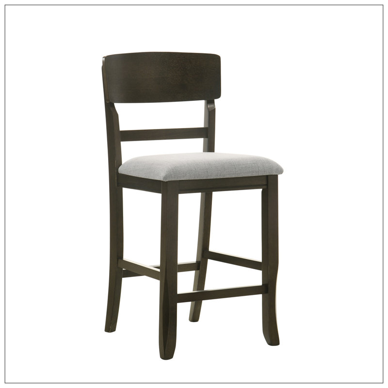 Tabouret de bar rembourré 2 pièces, Noir/gris