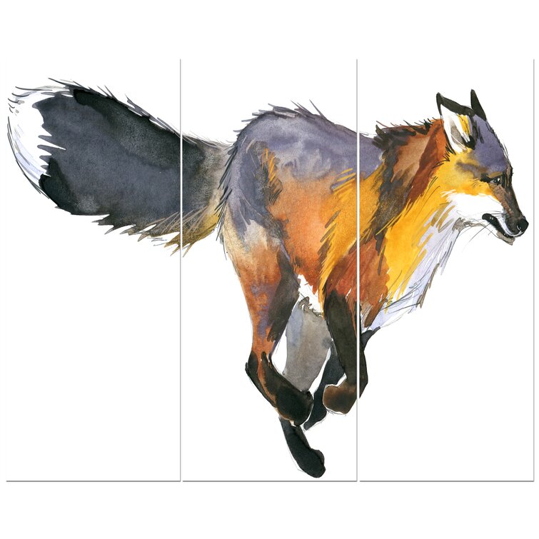 running fox drawings