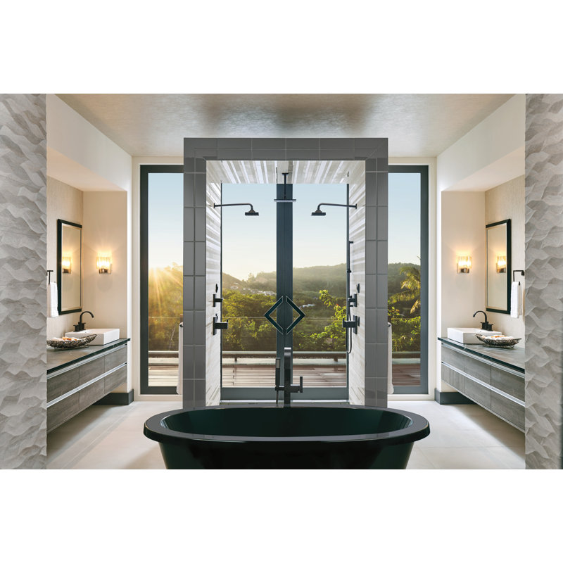Siderna® Single-Handle Freestanding Tub Filler, Matte Black