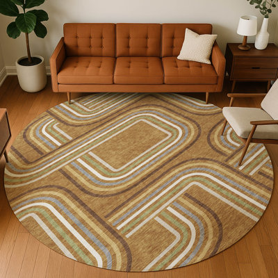 Machine Washable Indoor/Outdoor Chantille ACN2535 Geometric Rug