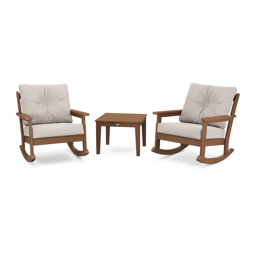 Vineyard 3-Piece Deep Seating Rocker Set POLYWOOD® Frame 