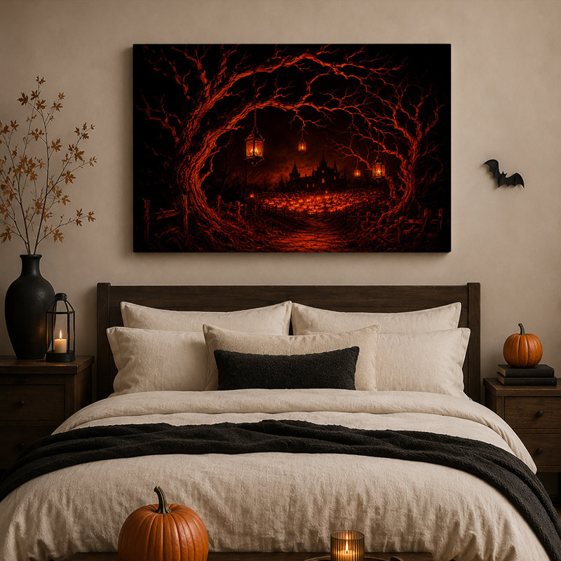 Art mural sur toile Halloween, H 24 po x l 36 po