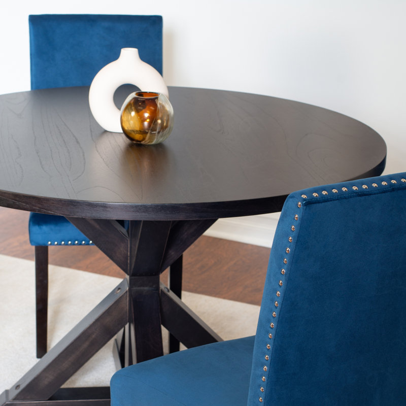 Ensemble de salle à manger 5 pièces, table à manger croisée avec 4 chaises élégantes