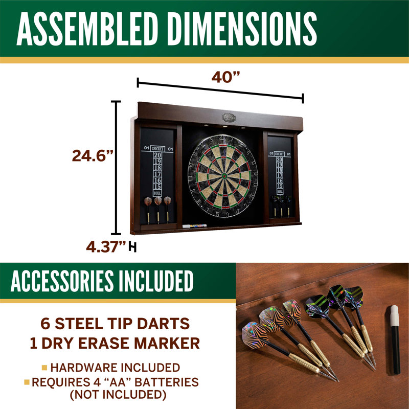 Dartboard and Cabinet Set with Darts