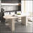 Extendable Oval Dining Table for 4-8 People, for Family Living and Dining Areas-1864821831
