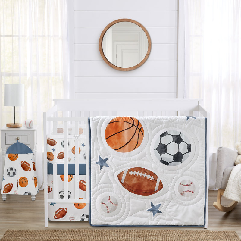 Literie 6p pour lit de bébé Sweet Jojo Designs + doublure en filet respirant Baby