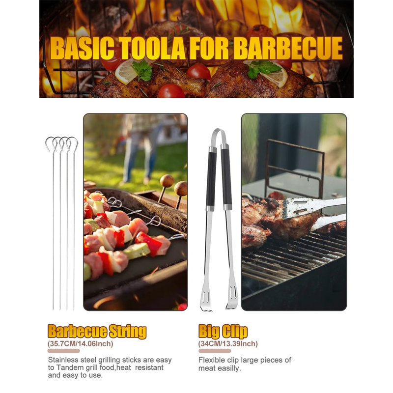 Stainless Steel Dishwasher Safe Grilling Tool Set