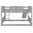 Full Over Full Bunk Bed With Ladder With Slide, Gray (Old SKU :LT000208AAE)-727735703