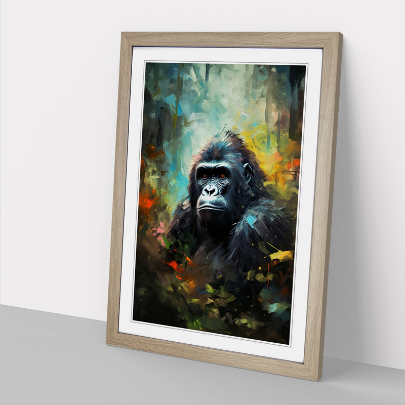 Gorilla Impressionism - Framed Print