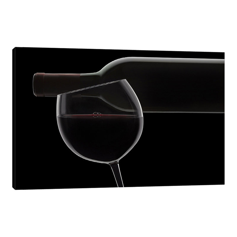 Red Wine Silhouette by Barry Siedman - Wrapped Canvas Print, 61 cm H x 91 cm W x 4 cm D