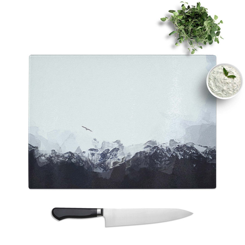 Glass Eagle Flying Over Colca Canyon in Abstract Chopping Board, 39 cm W x 28.5 cm L