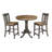 Anduena Extendable Solid Wood Top Pedestal Dining Set-630744145-545317417