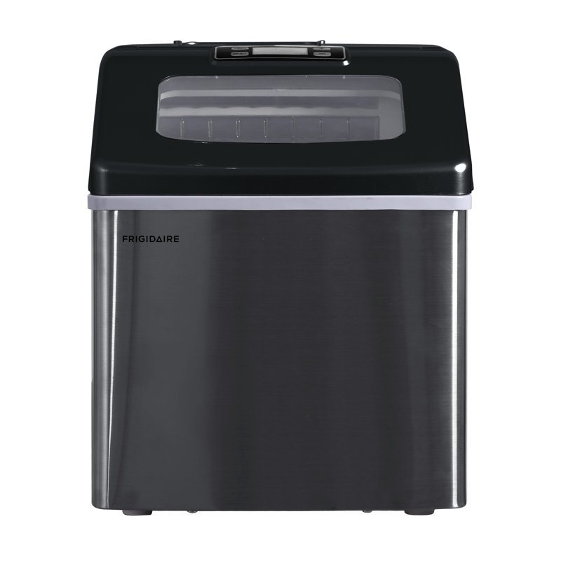 Machine à glaçons de comptoir en acier inoxydable avec fenêtre transparente Frigidaire, machine à glaçons transparente, 40 lb