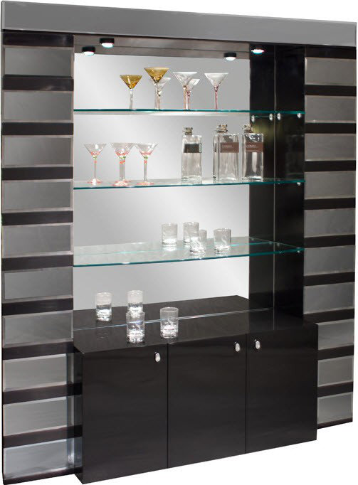 Marialice Lacquer and Leatherette Mini Bar Orren Ellis Color: White