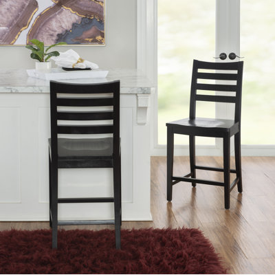 Tabouret de comptoir en bois de hêtre massif 22,5 "Sandra