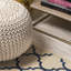 Tapis d'intérieur / extérieur beige / bleu marine Arabesque Ogee-492401258