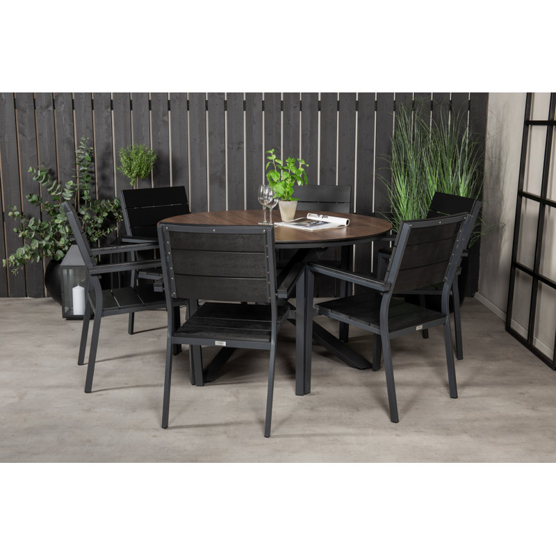 Drishya 6 - Person Patio Dining Set Round Table