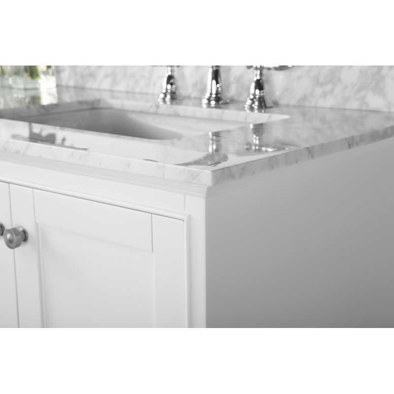 Audrey 72'' W Double Vanity, White| Brushed Nickel