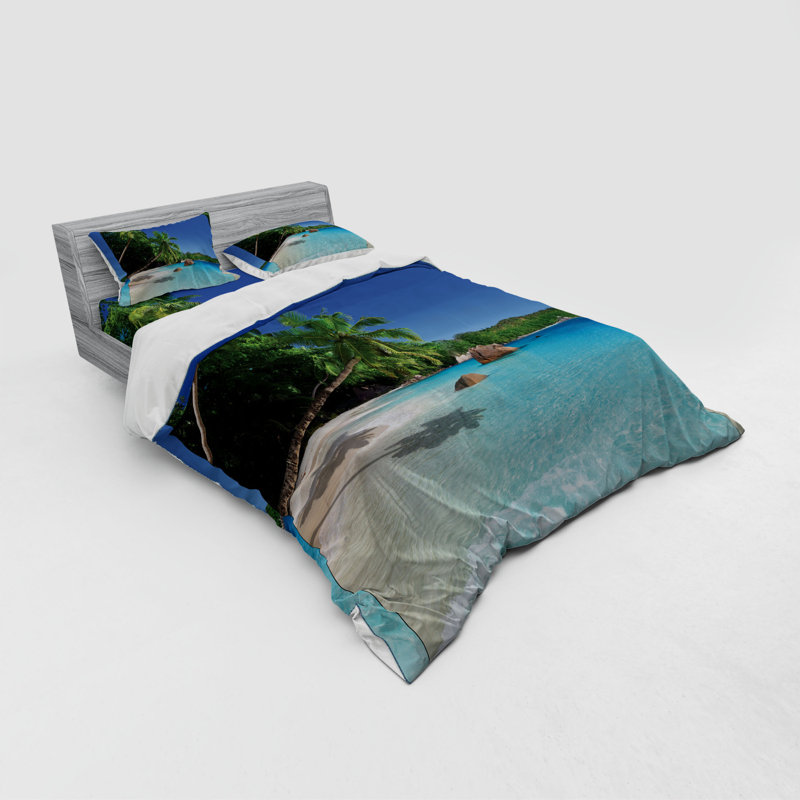Coastal Polyester Duvet Cover, Queen Duvet Cover + 3 Additional Pieces