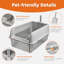 Merity Stainless Steel Cat Litter Box