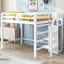 Lit mezzanine double avec garde-robe et escalier de rangement intégrés, blanc (ancien SKU: SM000527AAK)-1828469637