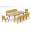 8 Seats 9 Pcs Grade-A Teak Wood Dining Set: 122" Caranas Double Extension Rectangle Table And 8 Atnas  Arm Chairs #11AT2908-1058986504-1058986506
