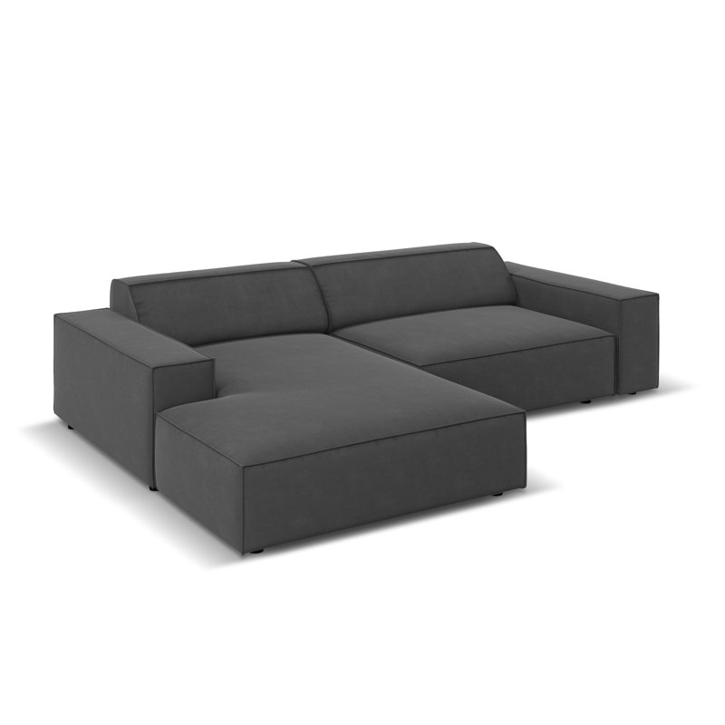 Jodie 3 Seater Corner Sofa, Left Hand Facing, Dark Grey