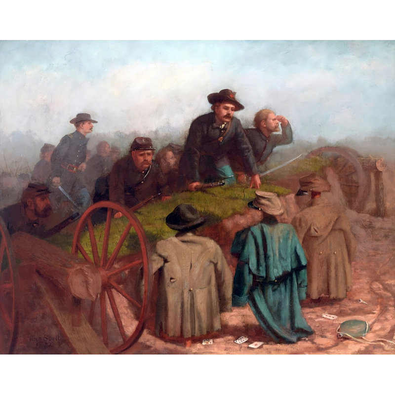 «Confederate Decoys» par Julian Scott, H 30 po x l 36 po