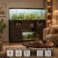Support d'aquarium de 55 à 90 gallons avec prise de courant, armoire de rangement robuste de 1000 lb, L 52 po x l 19,7 po