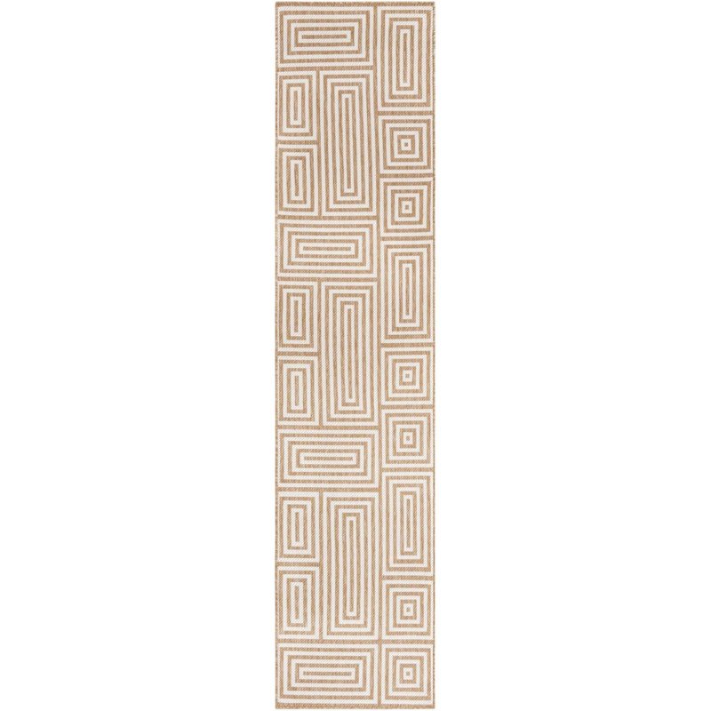 Tapis contemporain de style taupe Bello, Tapis de couloir 2 pi 7 po x 12 pi