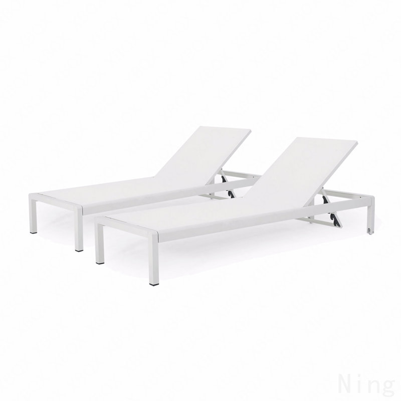 Chaise longue Whi (Mp2) (ensemble de 2), Blanc
