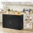 Prow Kitchen Island with Drawer, Adjustable Shelves & Trash Can-1054343676