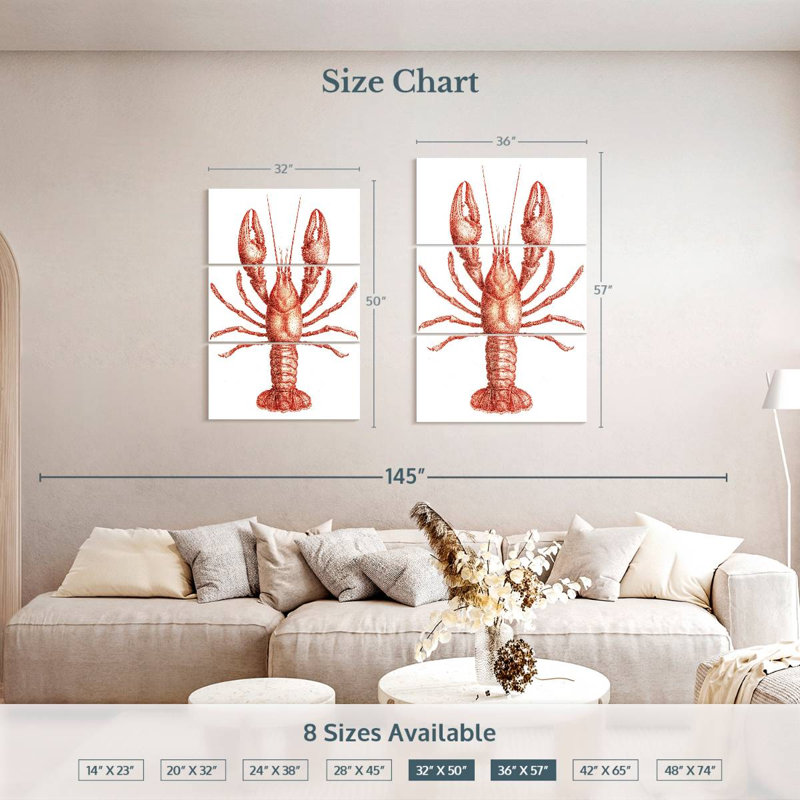 Brampt Vintage Crawfish, 50'' H X 32'' W