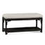 Summer Retreat Wicker Shelf Storage Bench-71425137-71425234
